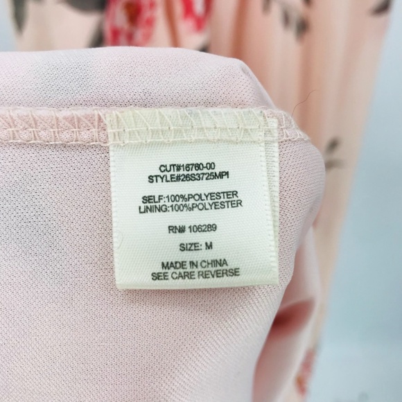 Flutter Sleeve Floral Maxi Dres Blush Pink Size Medium - Picture 5 of 8